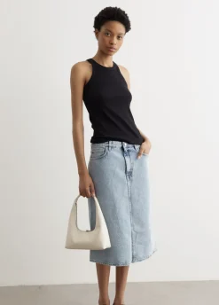 Denim Midi Skirt