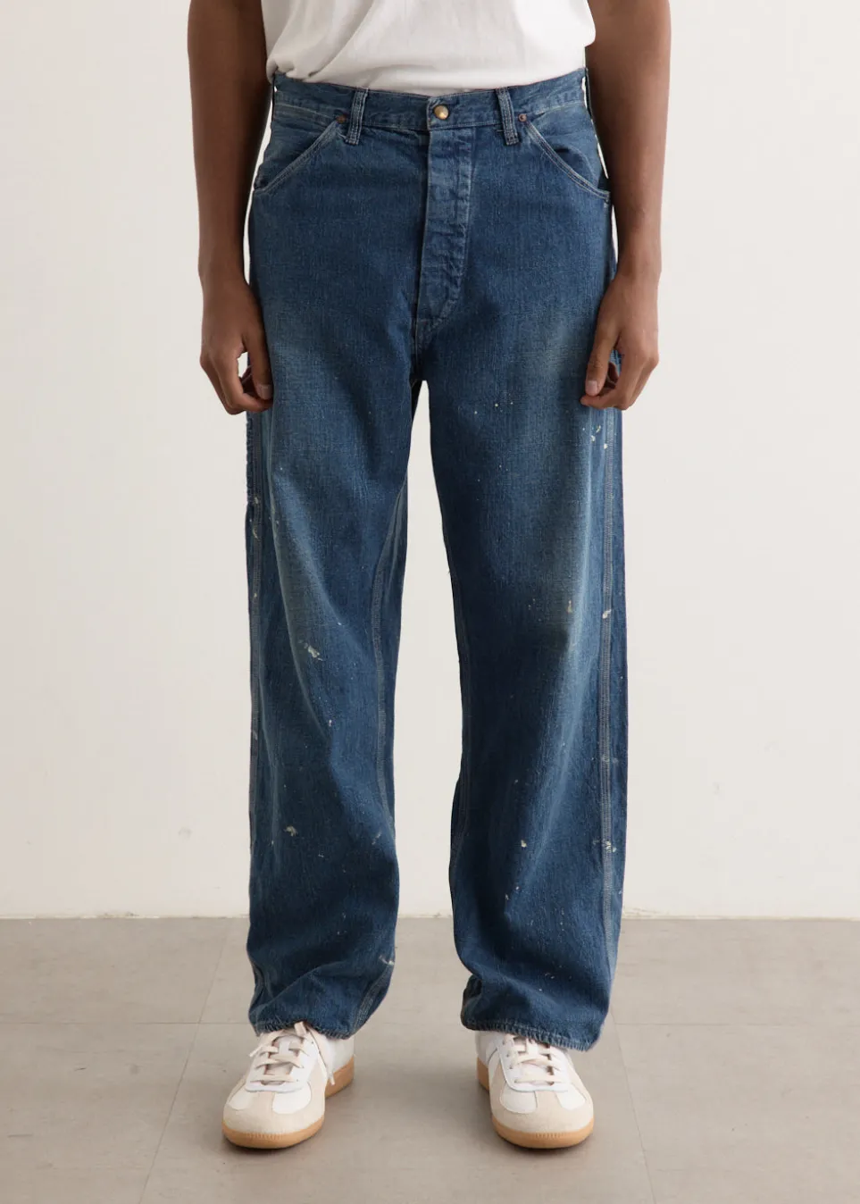 Denim Painter Pants With Paint