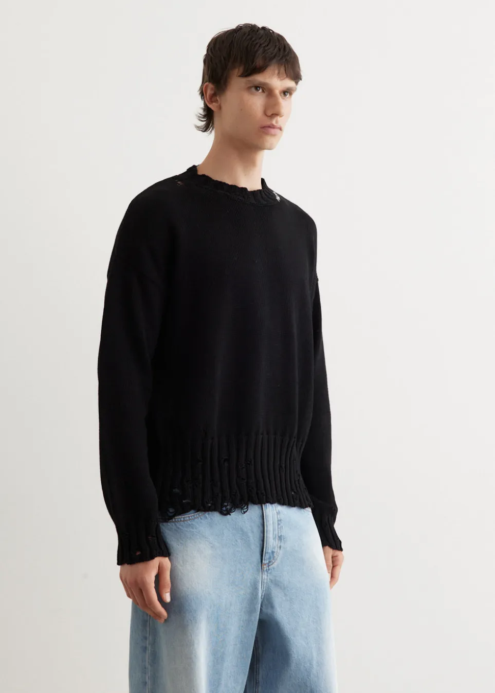 Destroyed Crewneck Knit