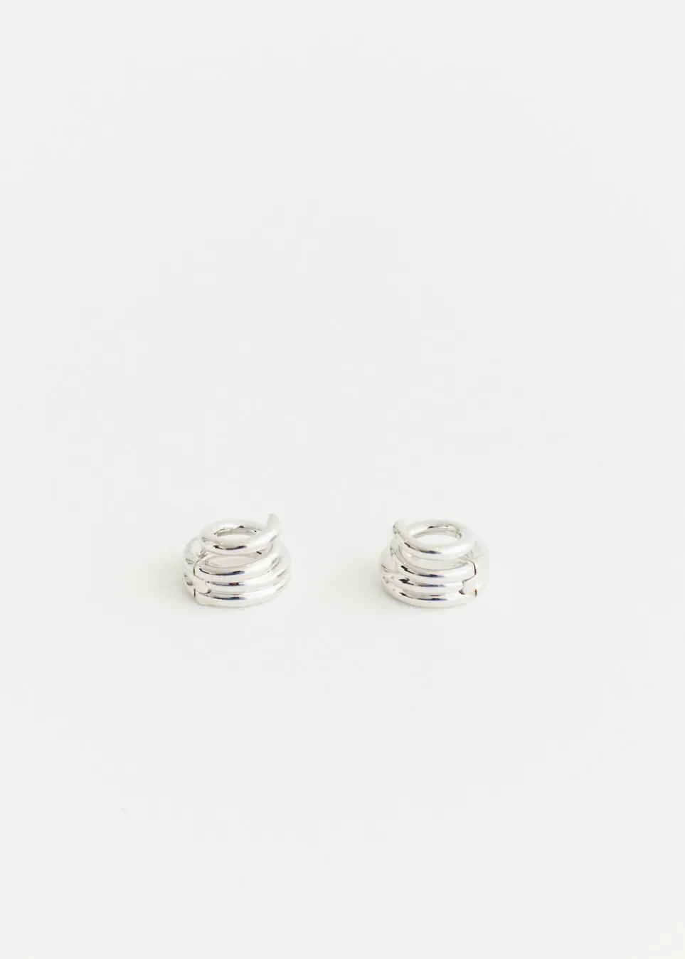 Diagonal Coil Hoop Earrings