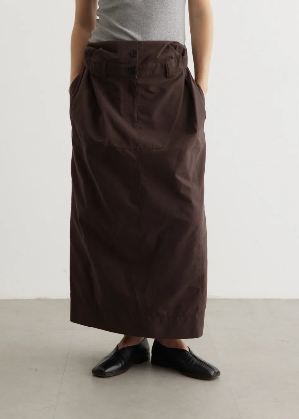 Double Waist Long Skirt