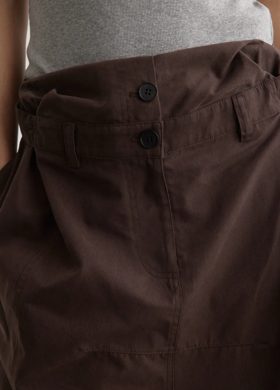 Double Waist Long Skirt