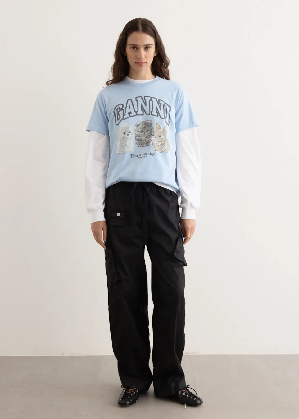 Duchesse Nylon Oversized Elasticated Pants