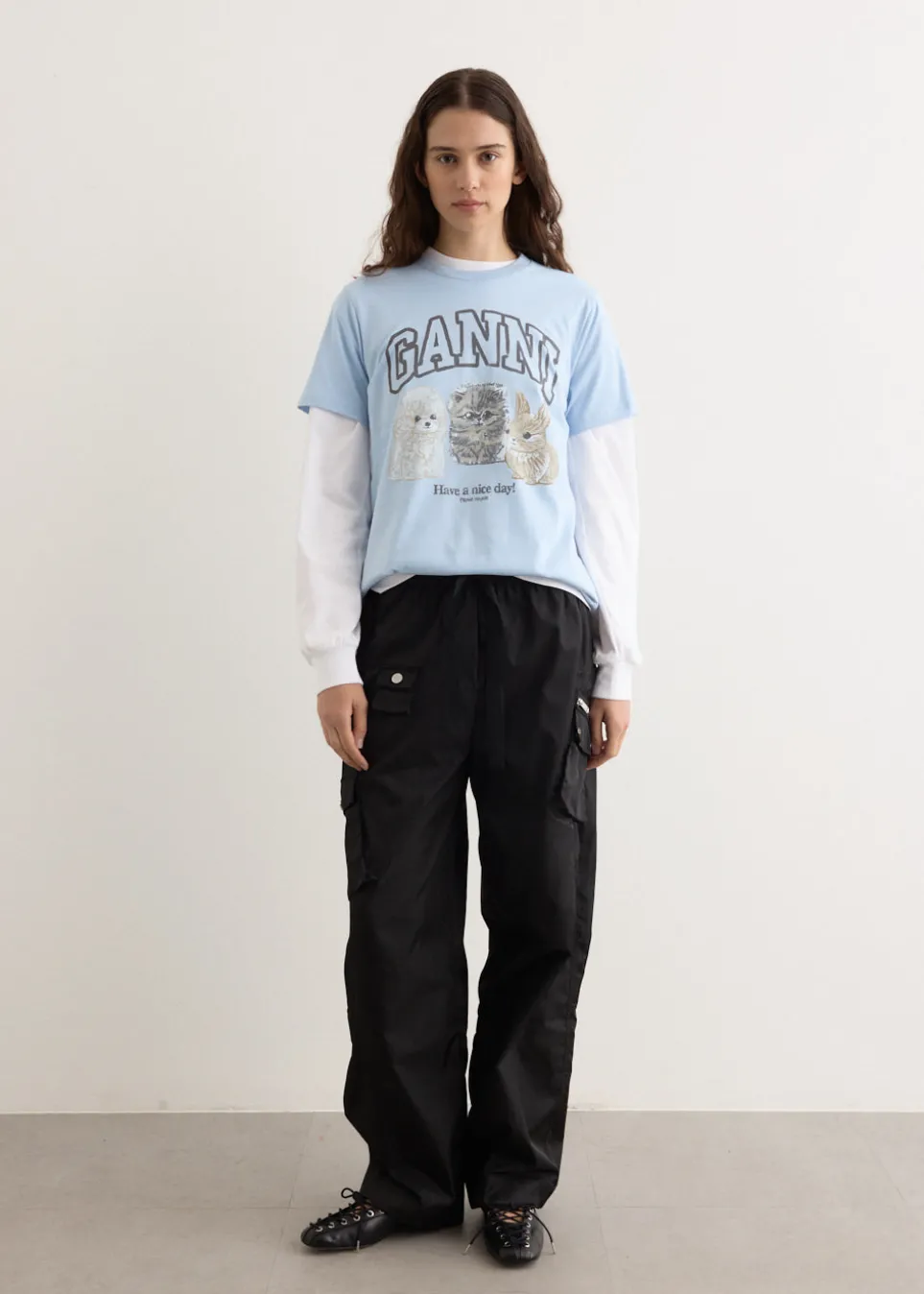 Duchesse Nylon Oversized Elasticated Pants