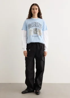 Duchesse Nylon Oversized Elasticated Pants