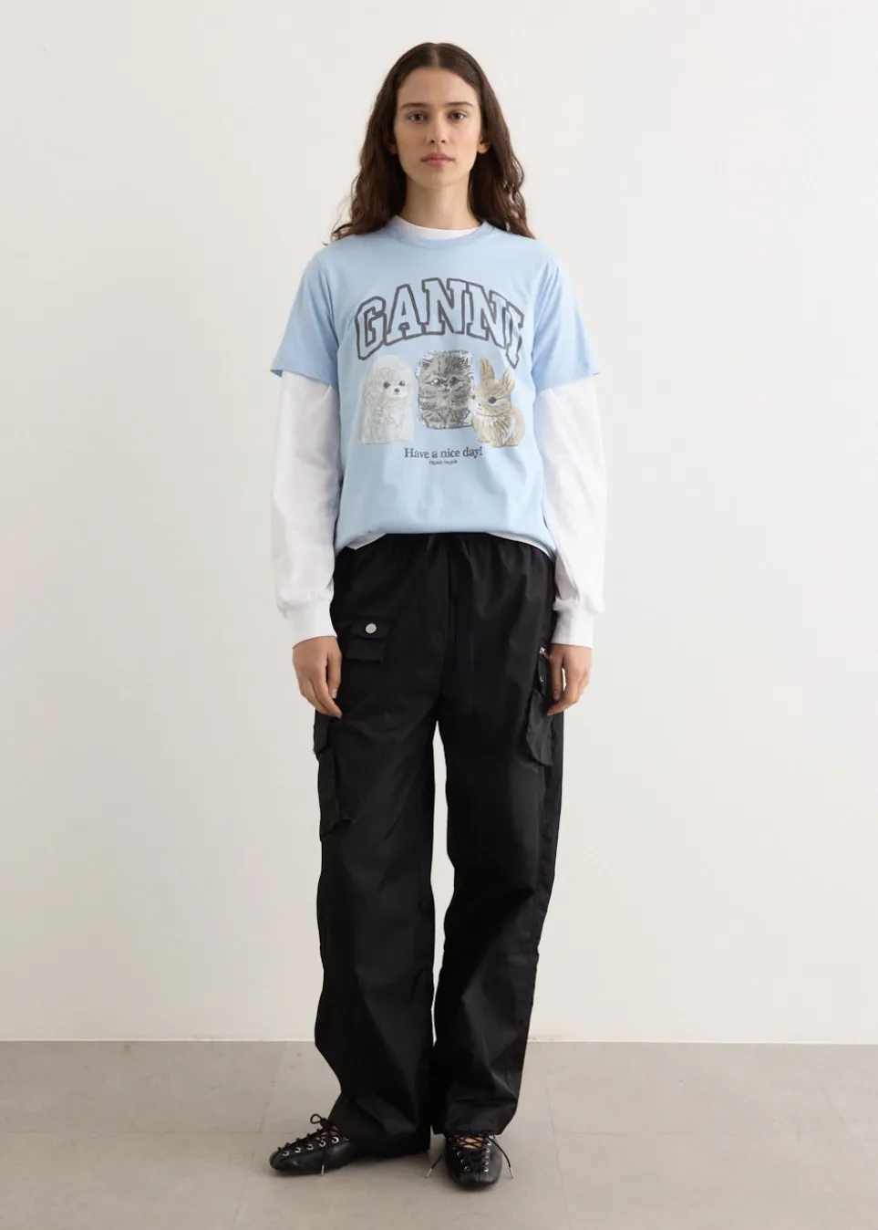 Duchesse Nylon Oversized Elasticated Pants