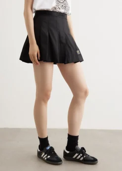 Duchesse Nylon Pleated Mini Skirt