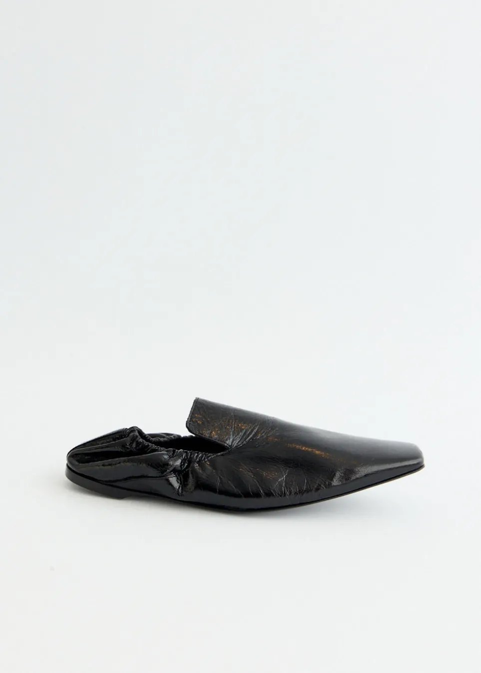 Elastic Back Leather Loafers