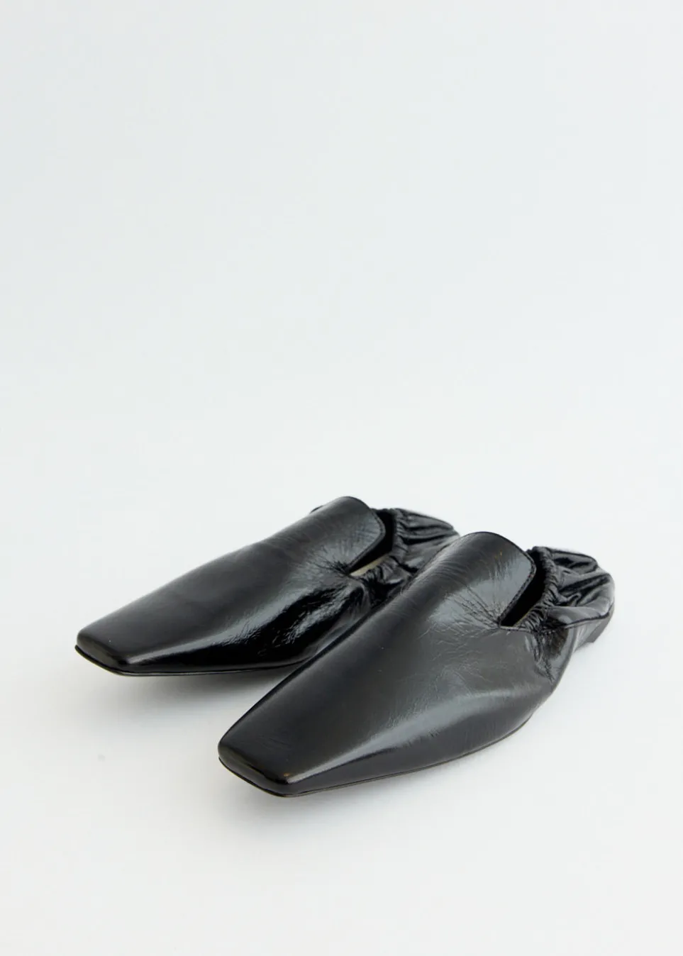 Elastic Back Leather Loafers