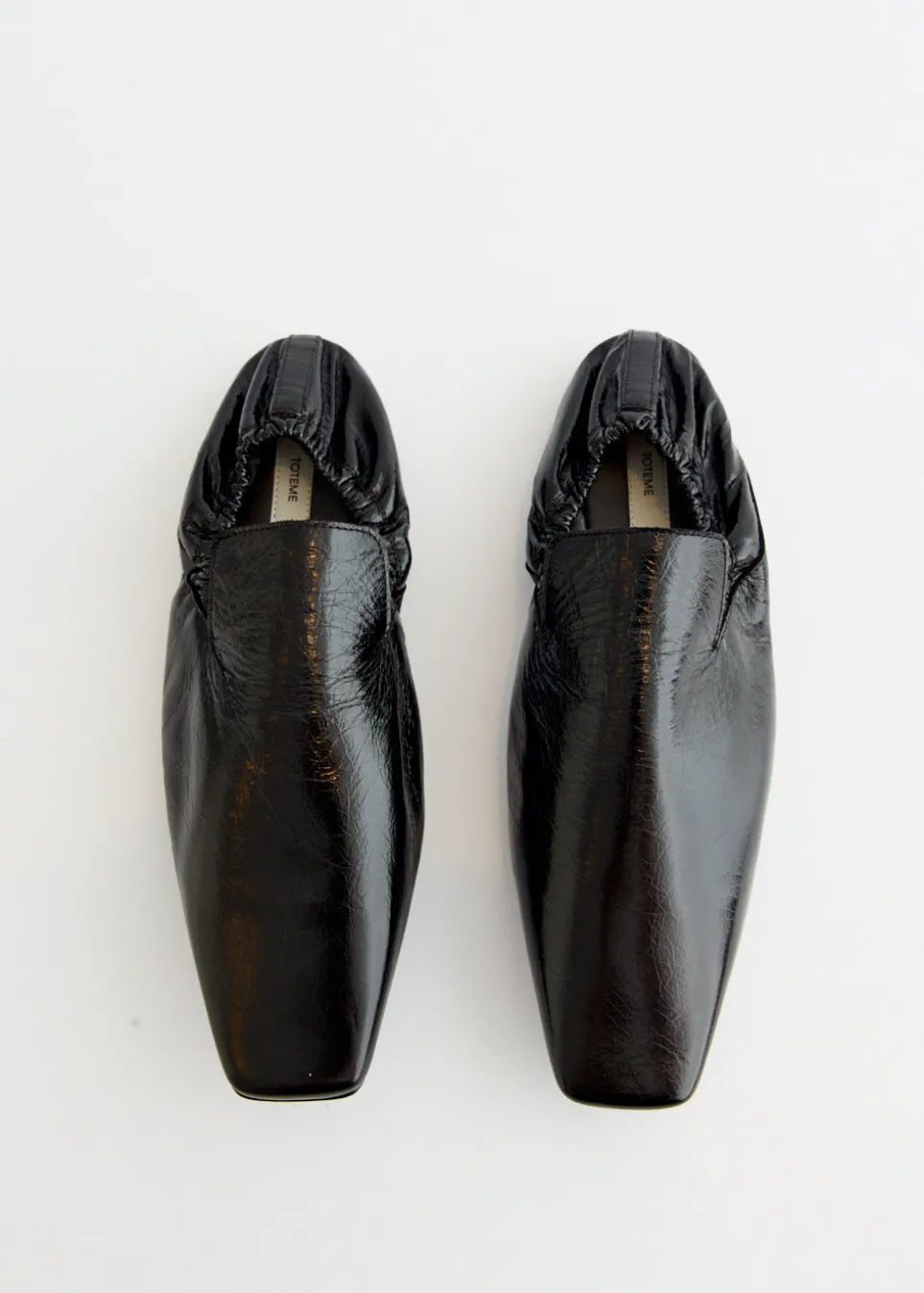 Elastic Back Leather Loafers