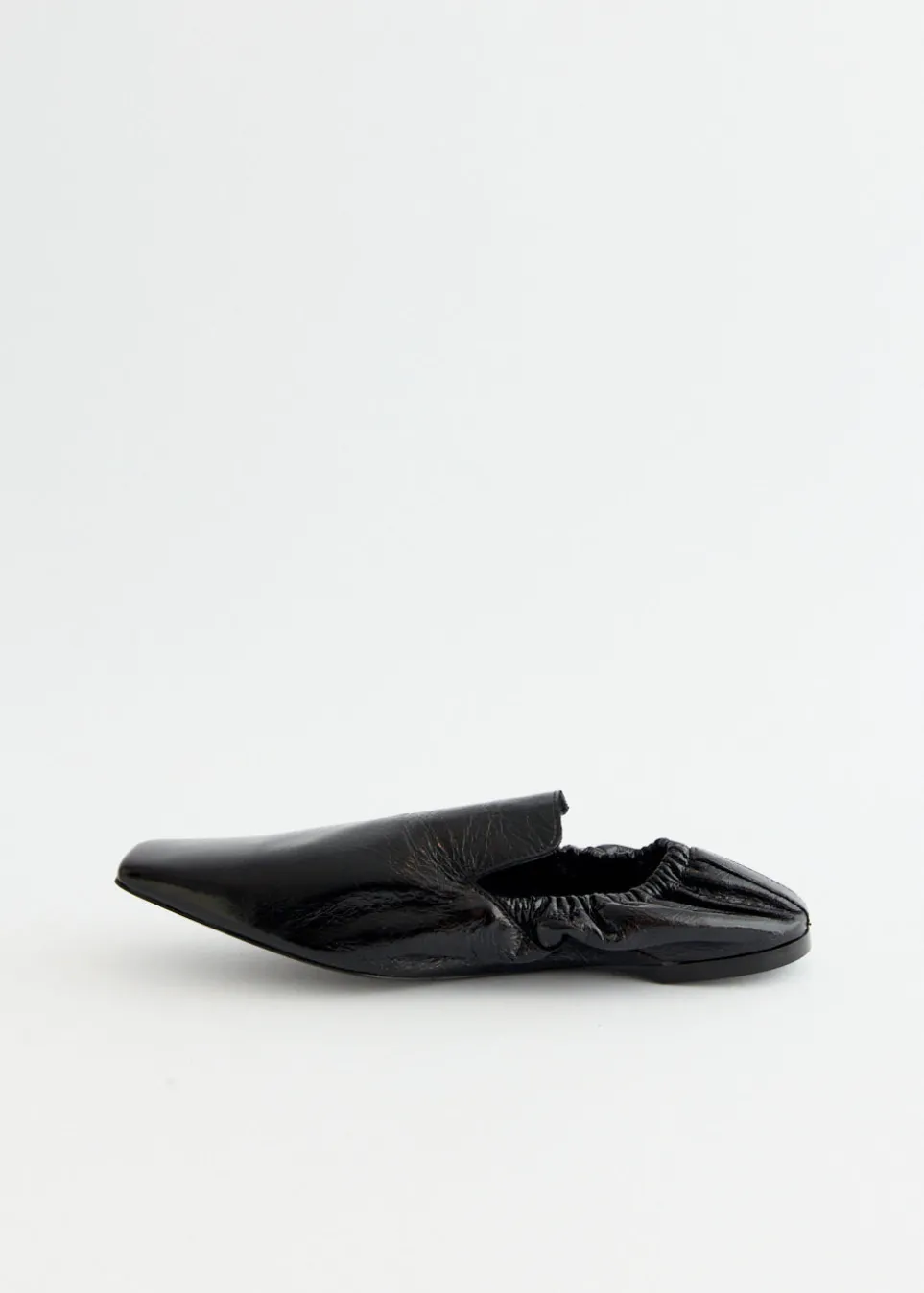 Elastic Back Leather Loafers