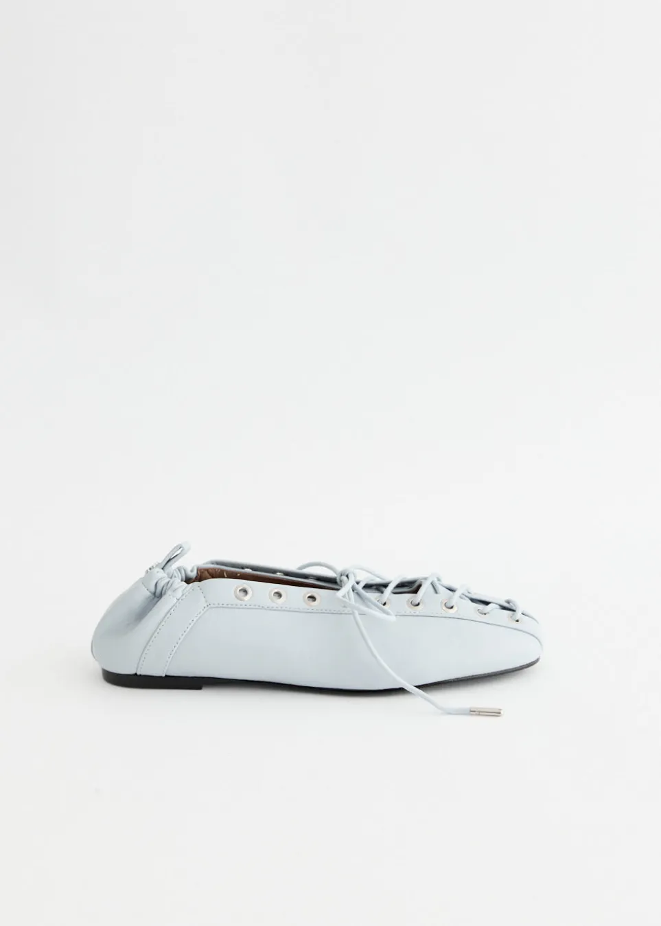 Eyelets Lace Up Ballerinas