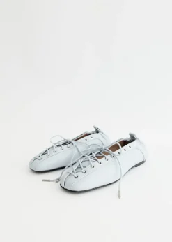 Eyelets Lace Up Ballerinas