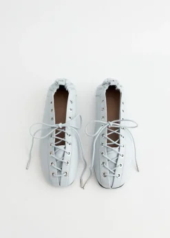 Eyelets Lace Up Ballerinas