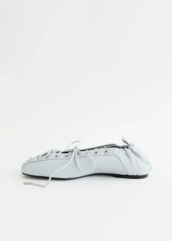 Eyelets Lace Up Ballerinas