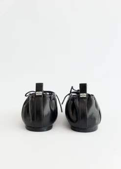 Eyelets Lace Up Ballerinas