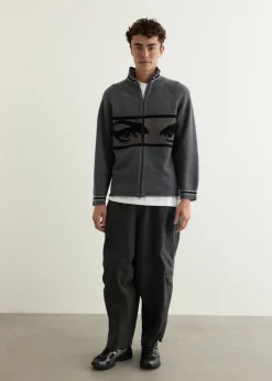 Eyes Zip Thru Knit