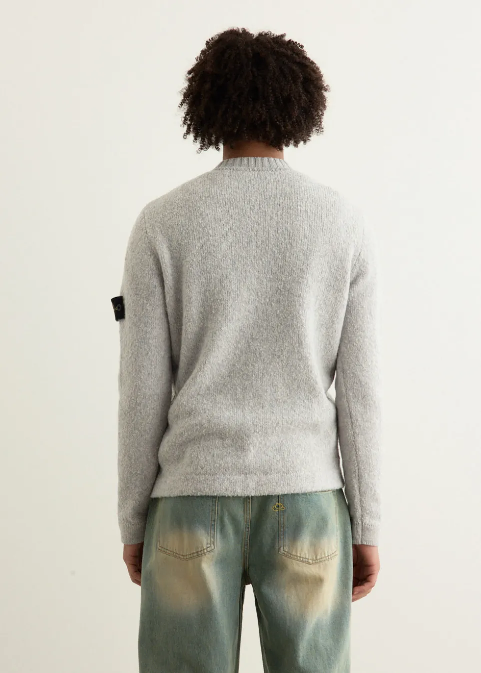 Fancy Yarn With Contrast Stitch Sweater