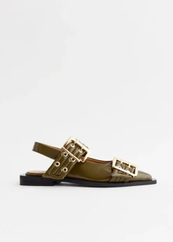 Feminine Buckle Ballerinas