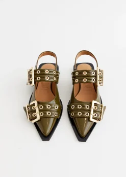 Feminine Buckle Ballerinas