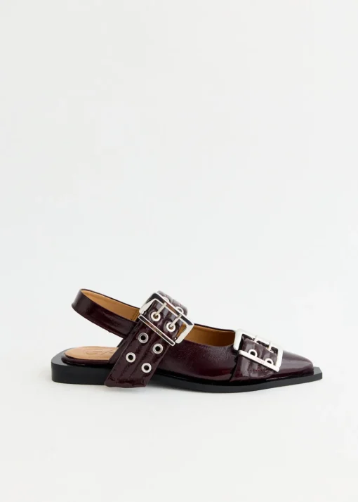 Feminine Buckle Ballerinas