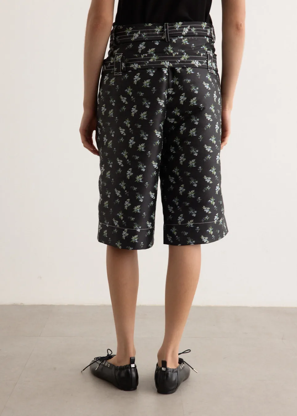 Floral Jacquard Shorts
