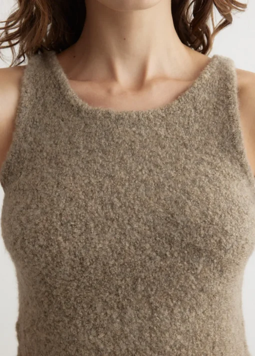 Fluffy Sleeveless Knit Top