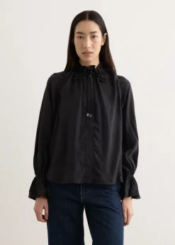 Fluid Cupro Tie String Shirt