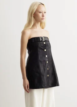 Foil Denim Corsage Top