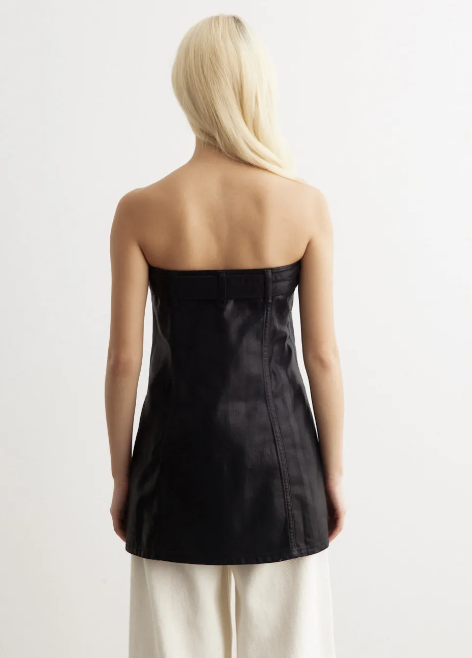 Foil Denim Corsage Top