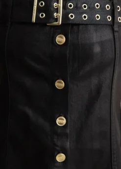 Foil Denim Corsage Top