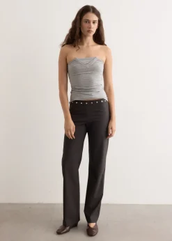 Folded V-Neck Top