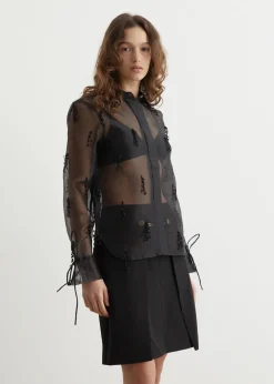 Fringed Organza Shirt
