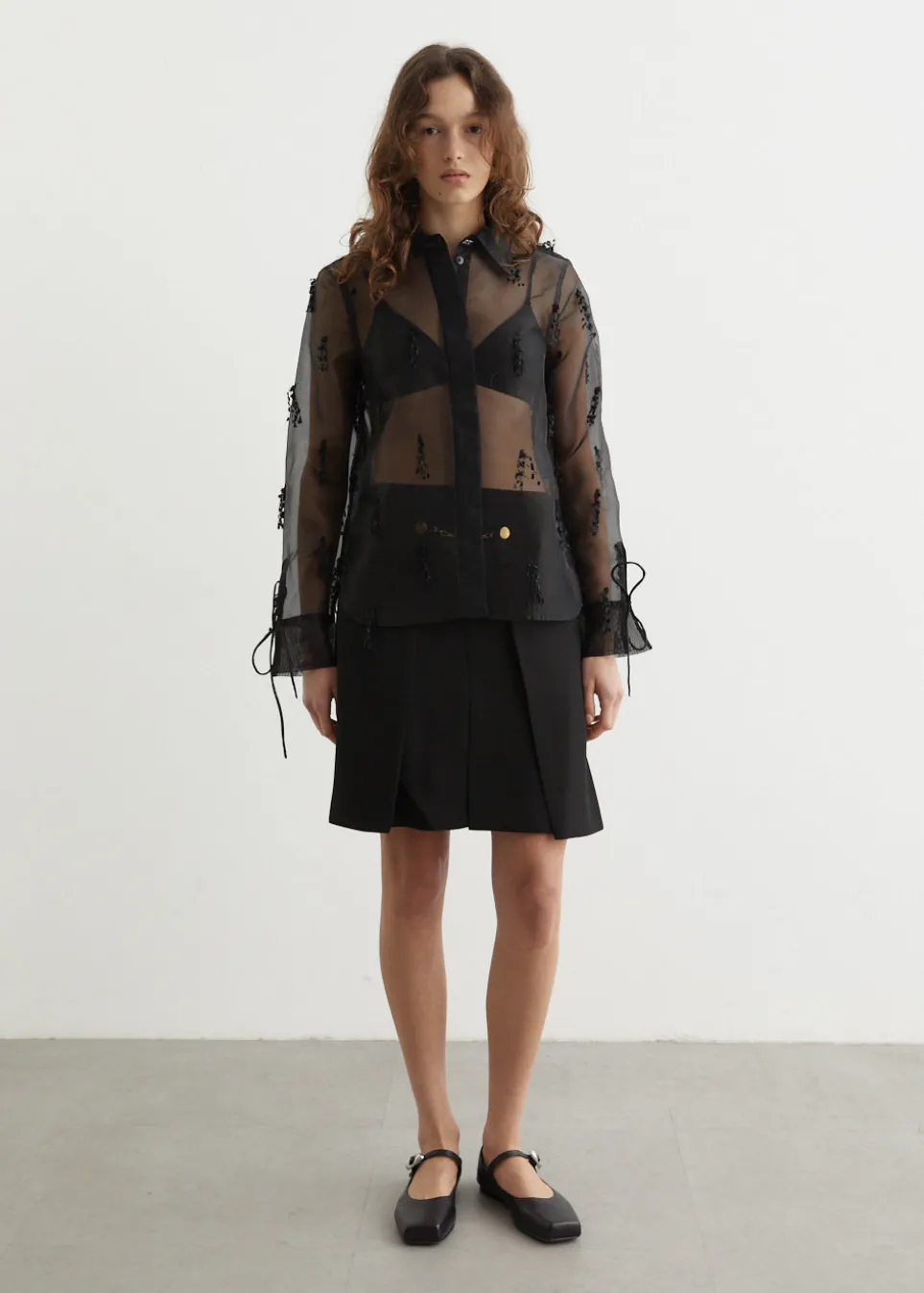 Fringed Organza Shirt