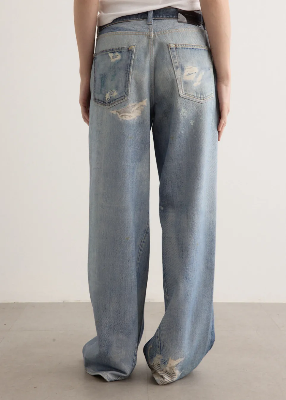 Full Cut Digital Print Denim Jeans
