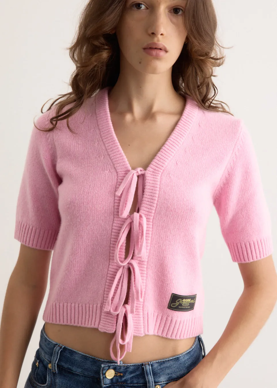 Future Wool Mix Short Sleeve Cardigan
