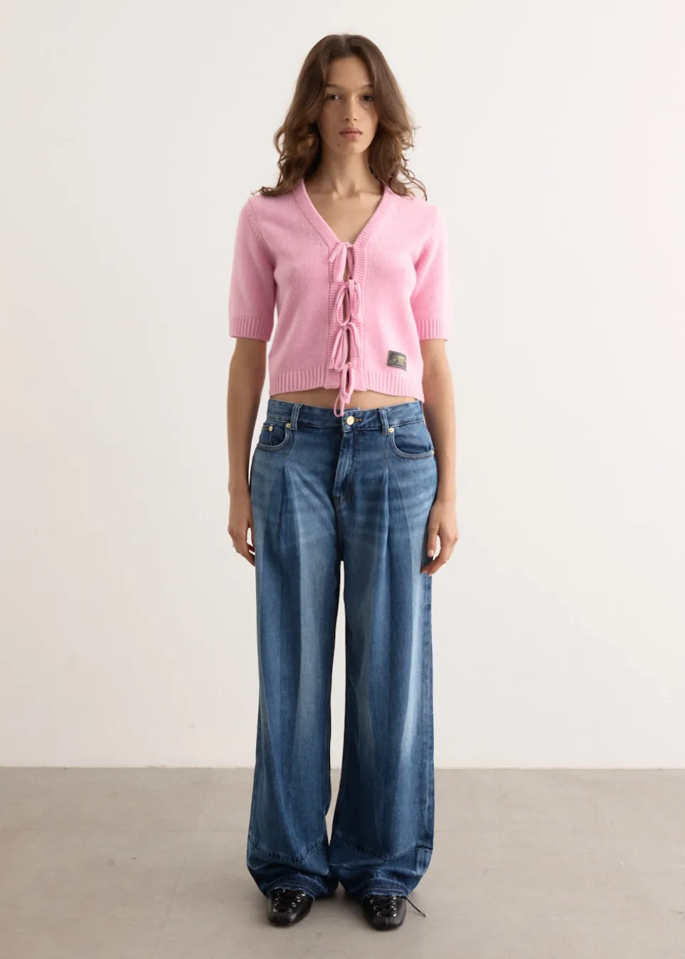 Future Wool Mix Short Sleeve Cardigan