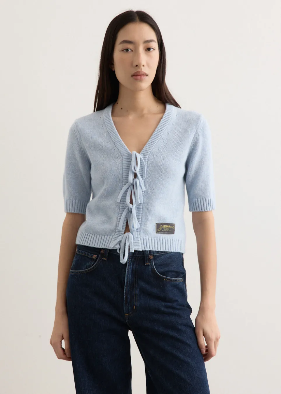 Future Wool Mix Short Sleeve Cardigan