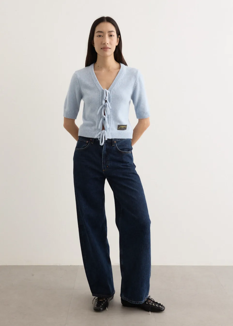 Future Wool Mix Short Sleeve Cardigan