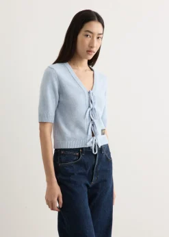 Future Wool Mix Short Sleeve Cardigan