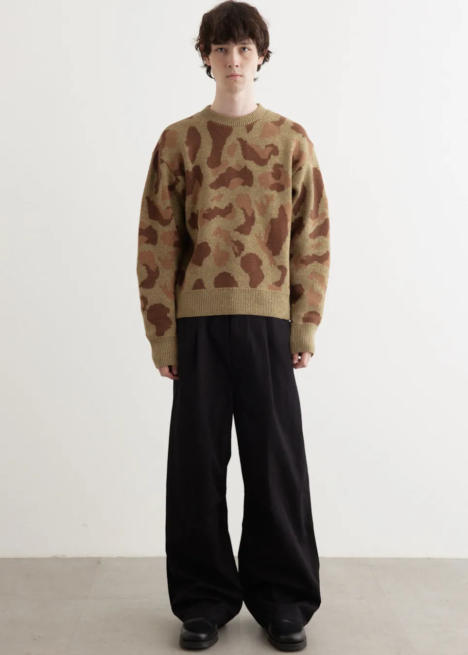 5G Camo Knit Vintage Crew Sweater