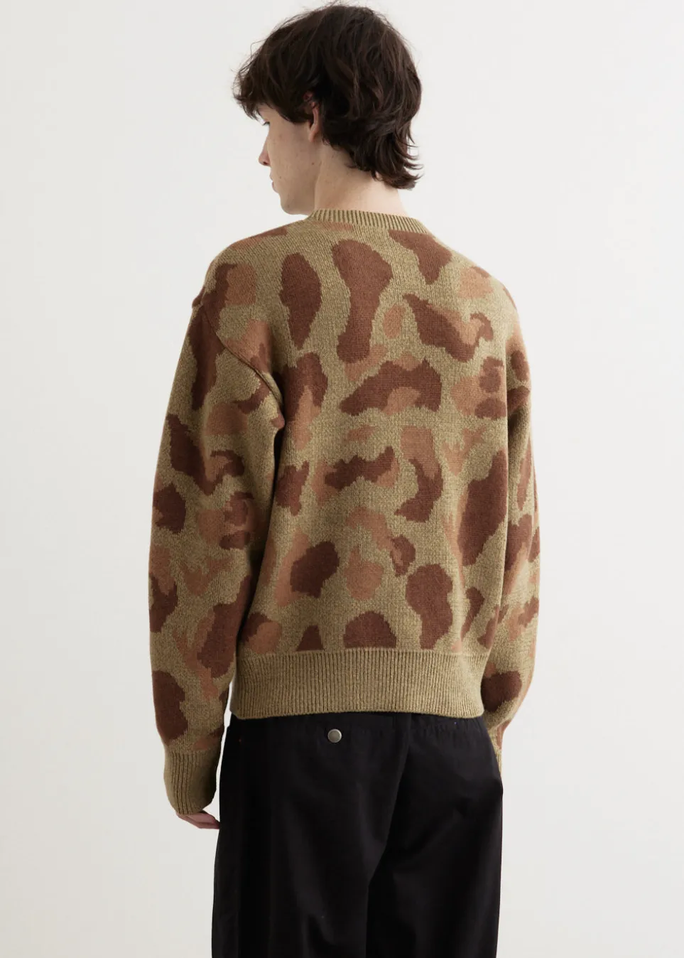 5G Camo Knit Vintage Crew Sweater