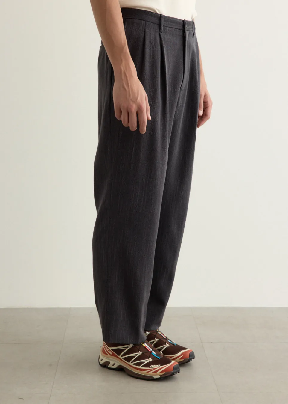 George Tweed Two Tuck Pants