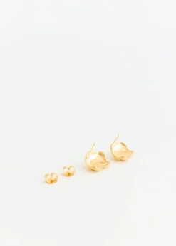 Gold Scrunch Earrings