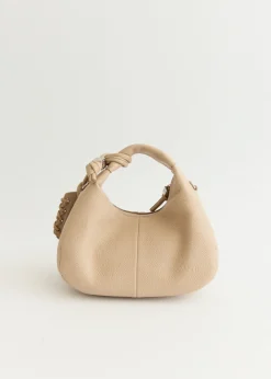 Grained Mini Hobo Bag