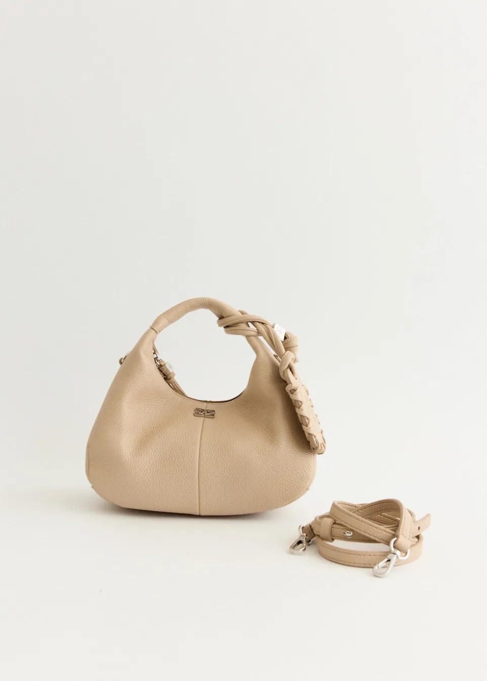 Grained Mini Hobo Bag