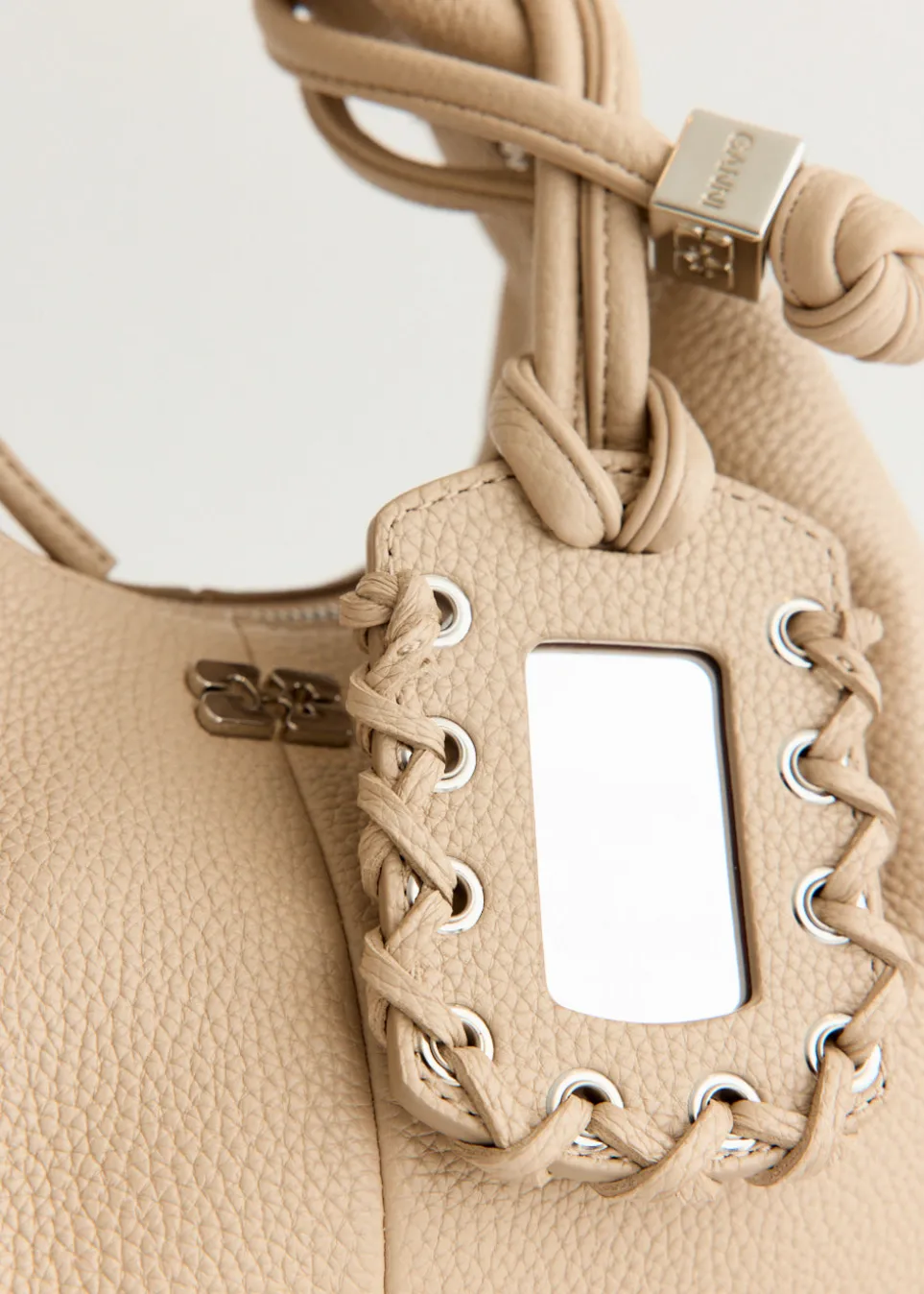 Grained Mini Hobo Bag