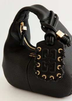 Grained Mini Hobo Bag