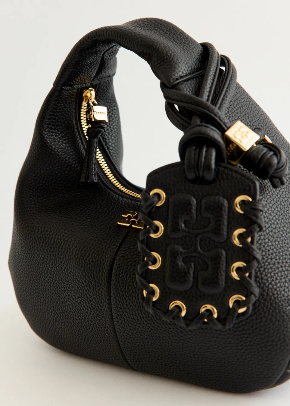 Grained Mini Hobo Bag