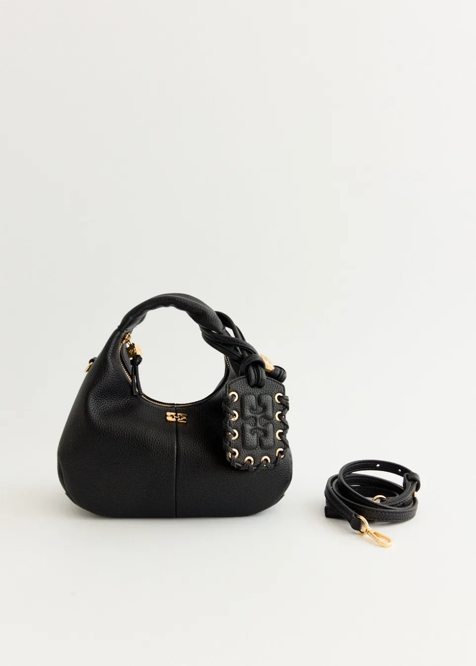 Grained Mini Hobo Bag
